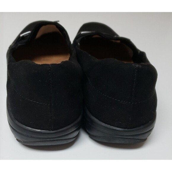 Easy Spiriit Women’  Loafers Suede Sz 8 Black Office City Slip Resistant PO Good - Picture 9 of 10
